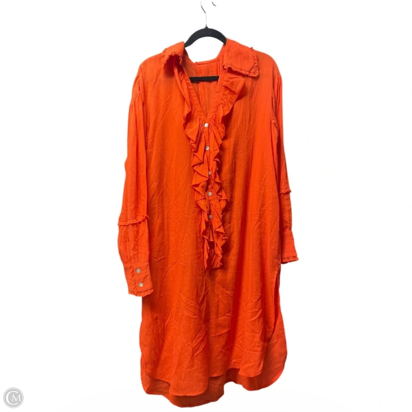 Dress Casual Midi By loup charmant In Orange, Size: M