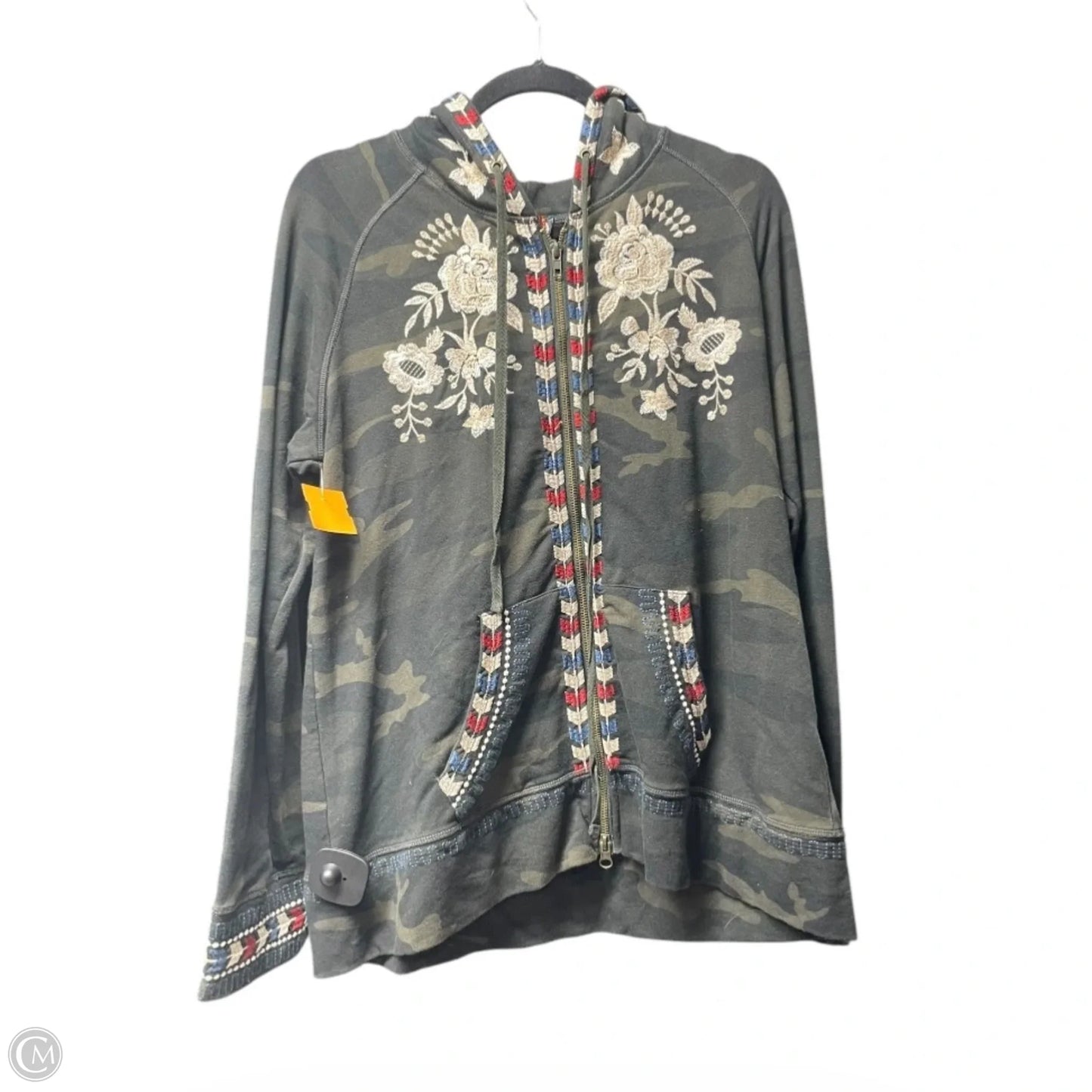 Jacket Designer By Johnny Was In Floral Print, Size: L