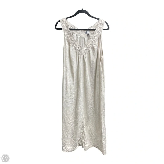 Dress Casual Midi By Saks Fifth Avenue In Beige, Size: L