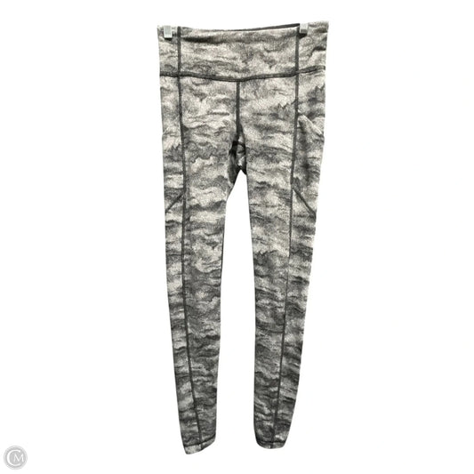 Athletic Leggings By Lululemon In Black & Grey, Size: 4