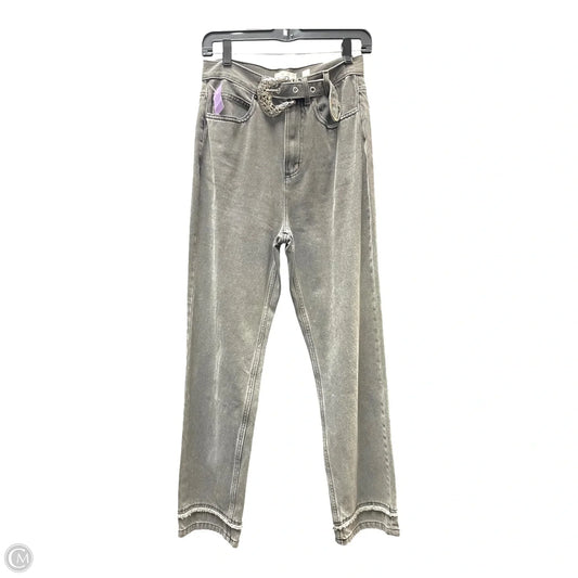 Jeans Straight By LE AL.X  In Grey, Size: 4