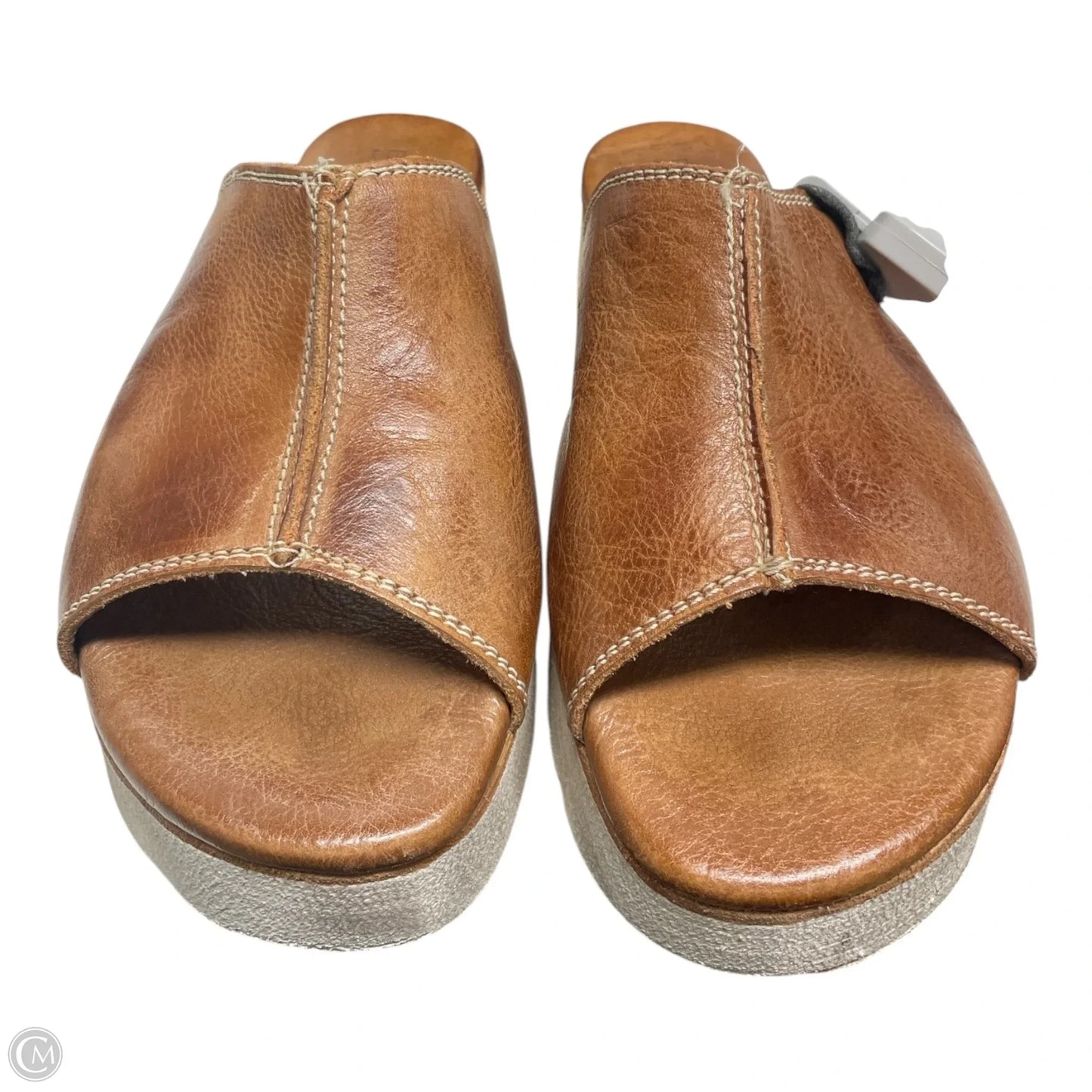 Sandals Flats By Bed Stu In Brown & White, Size: 9.5