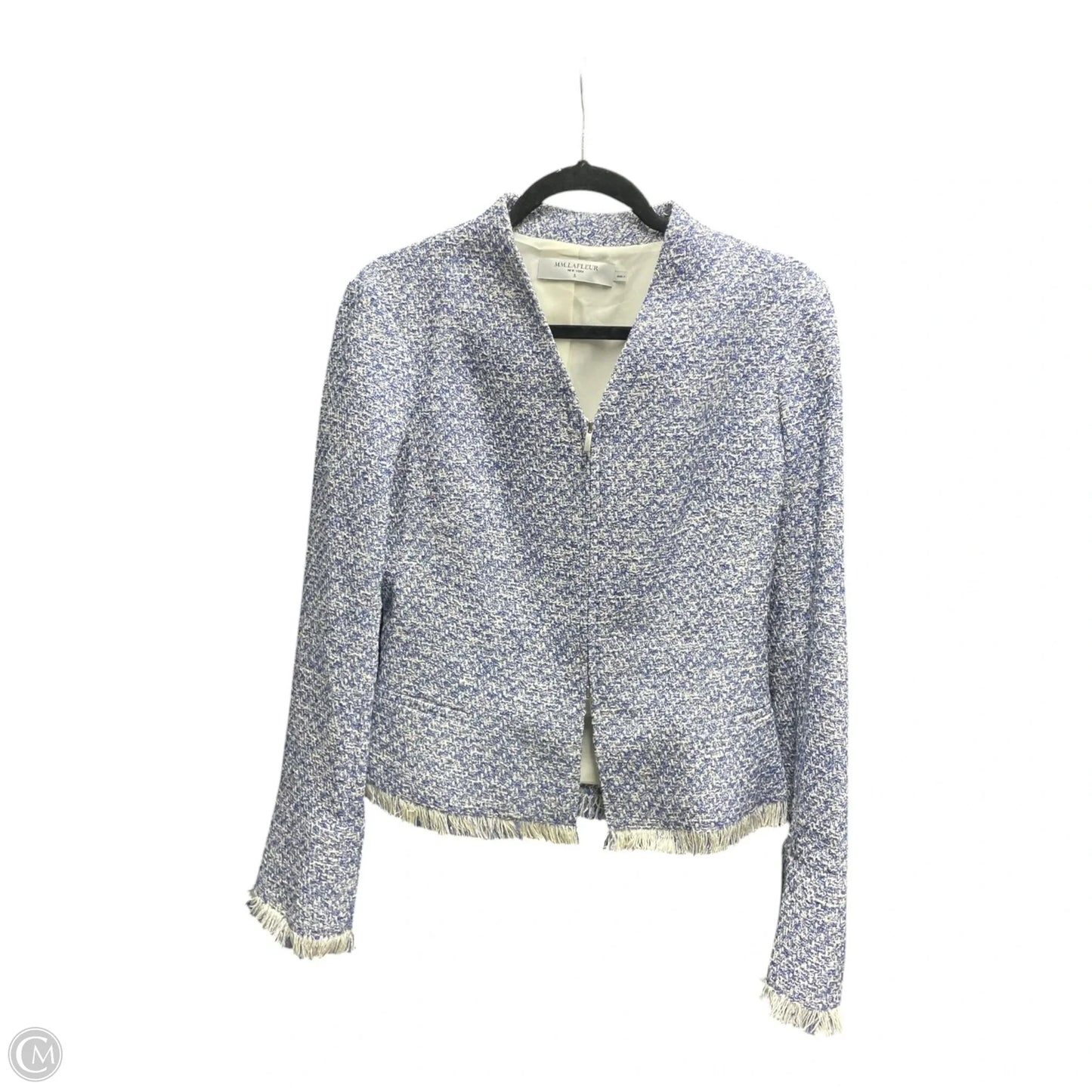 Jacket Other By M.M. LA FLEUR In Blue & White, Size: 6