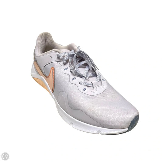 Shoes Athletic By Nike In Grey & Orange, Size: 10