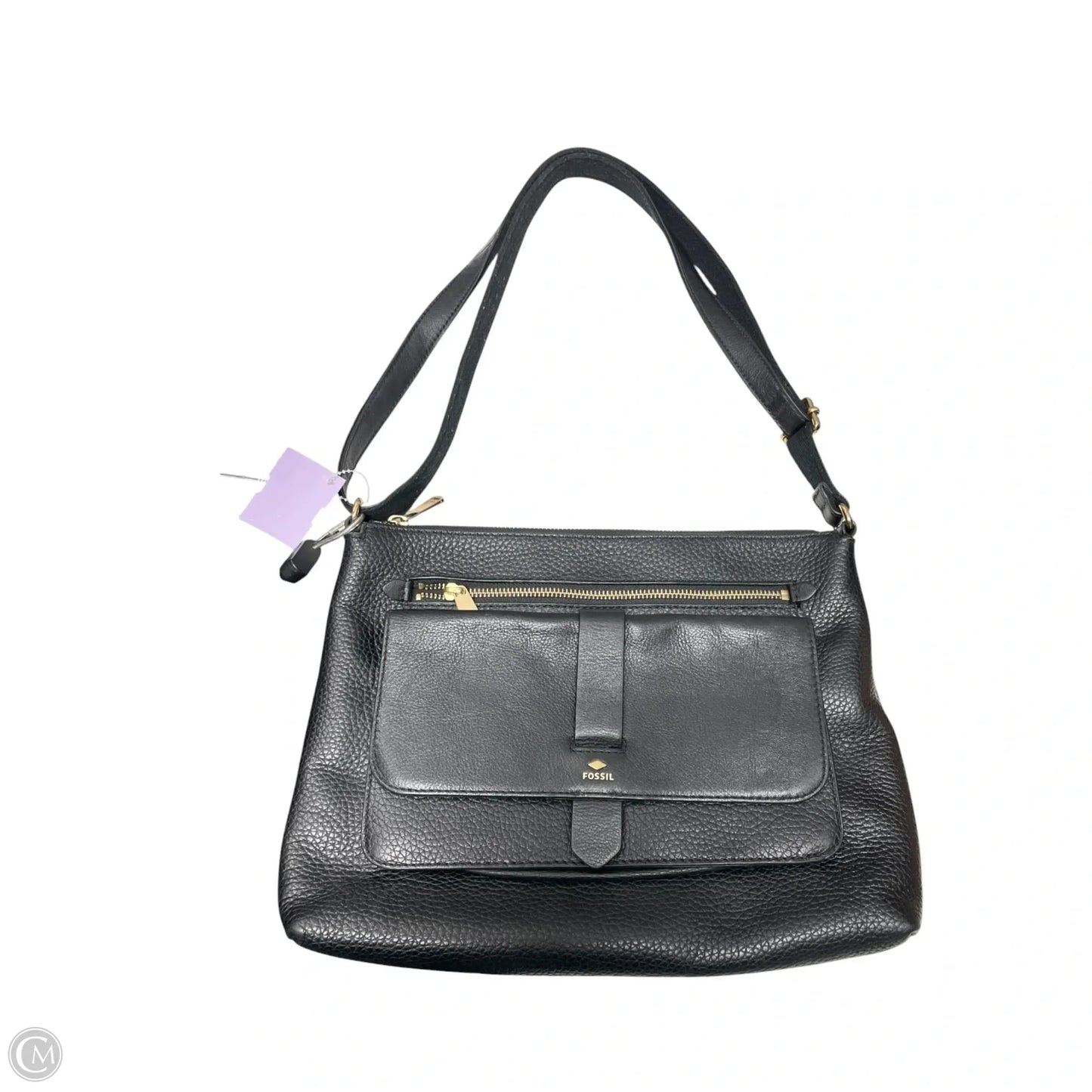 Crossbody Leather By Fossil, Size: Medium