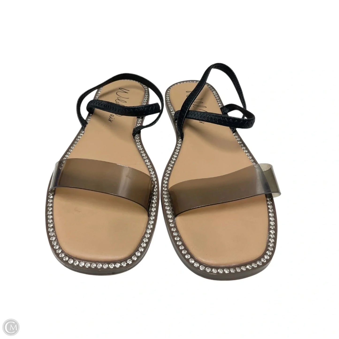 Sandals Flats By WILD PAIR In Black & Tan, Size: 7