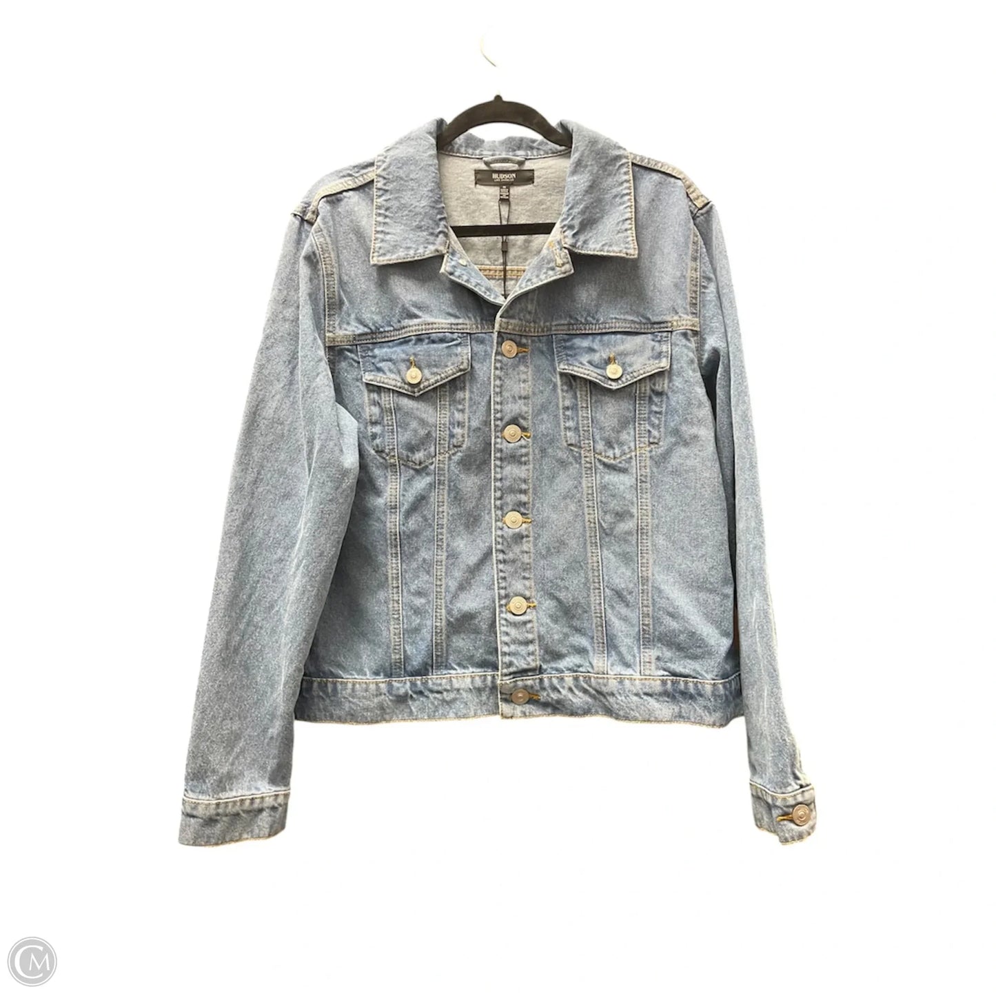 Jacket Denim By Hudson In Blue Denim, Size: 1x