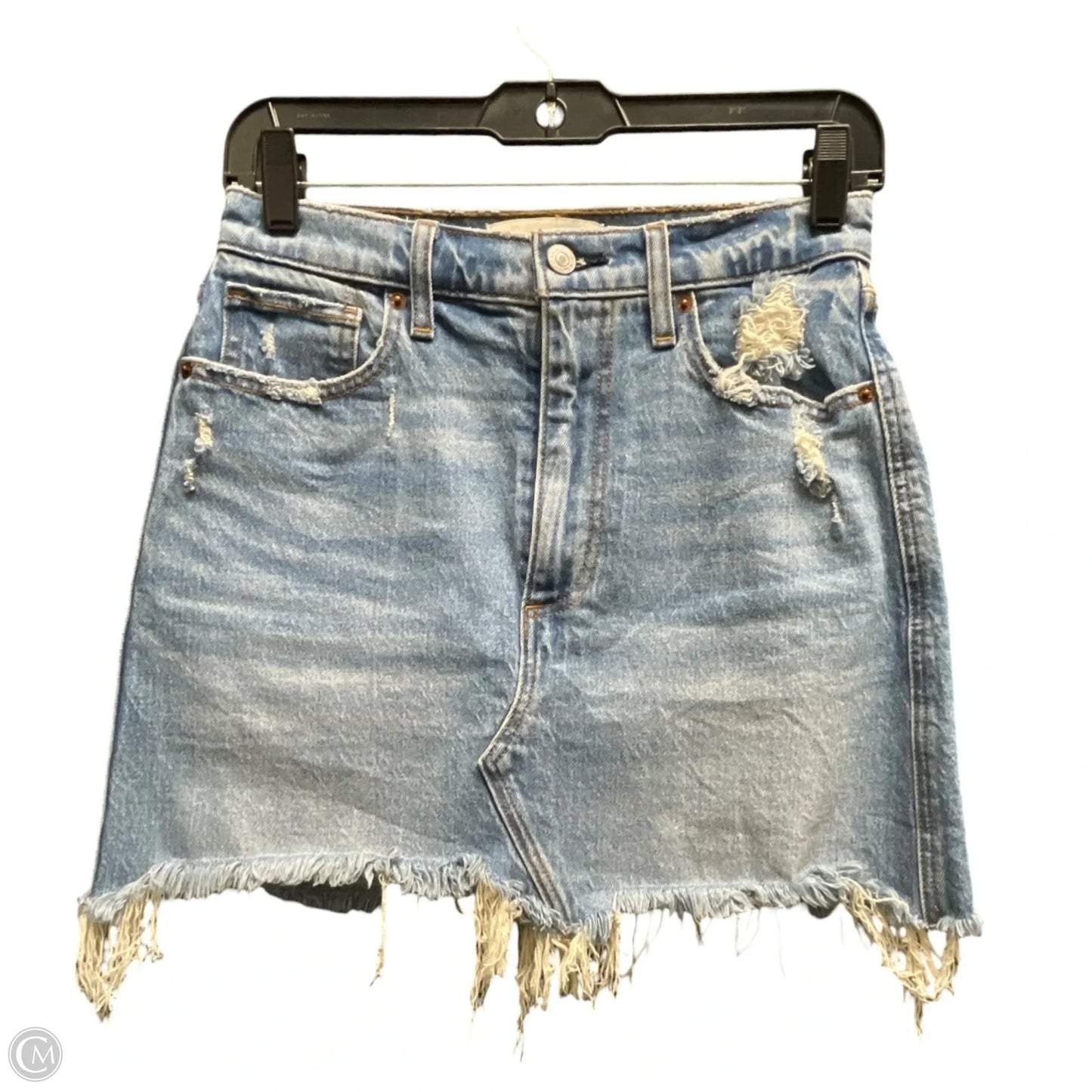 Skirt Mini & Short By Abercrombie And Fitch In Blue Denim, Size: 2