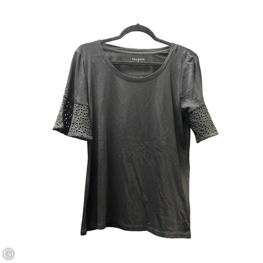 Top Short Sleeve By Talbots In Black, Size: M