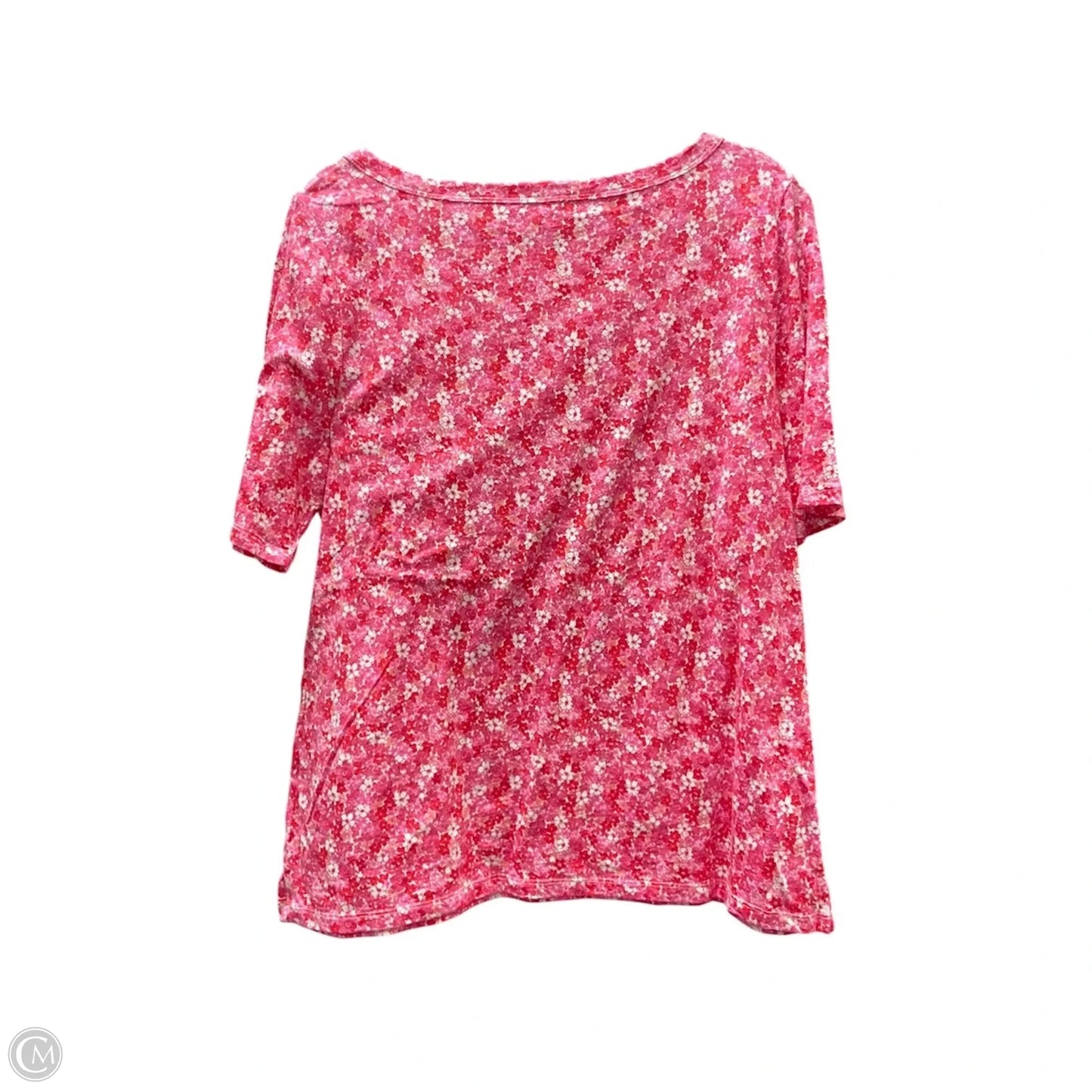 Top Short Sleeve By Talbots In Floral Print, Size: L