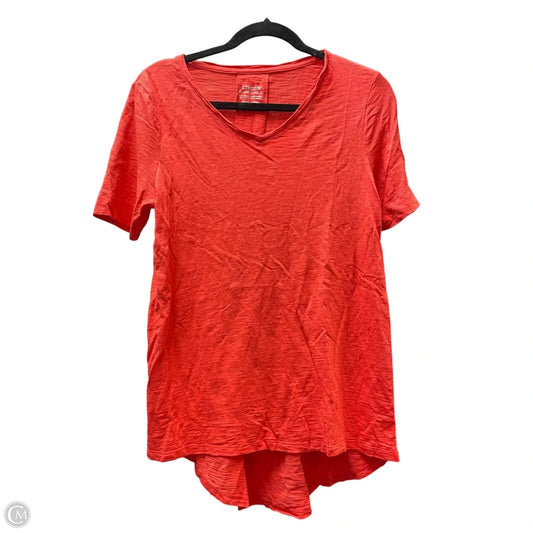 Top Short Sleeve Basic By Chicos In Red, Size: S