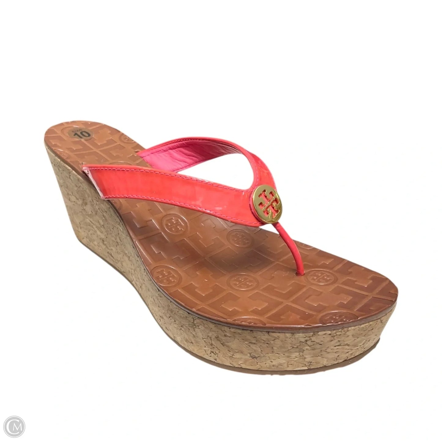 Sandals Designer By Tory Burch In Brown & Pink, Size: 10