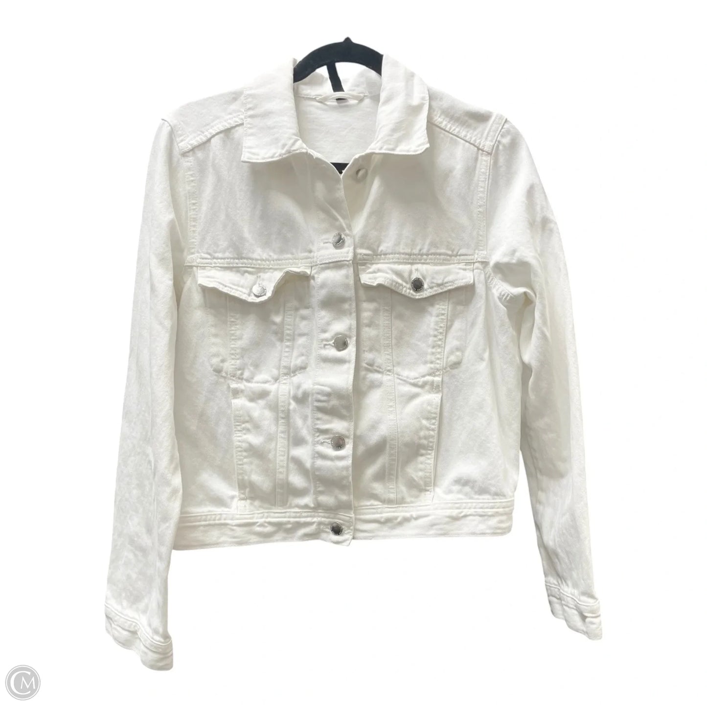 Jacket Denim By Divided In White, Size: S