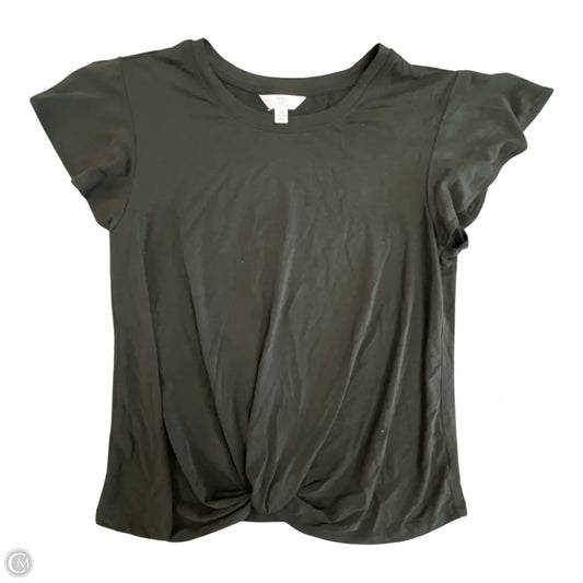 Top Short Sleeve Basic By Time And Tru In Black, Size: M