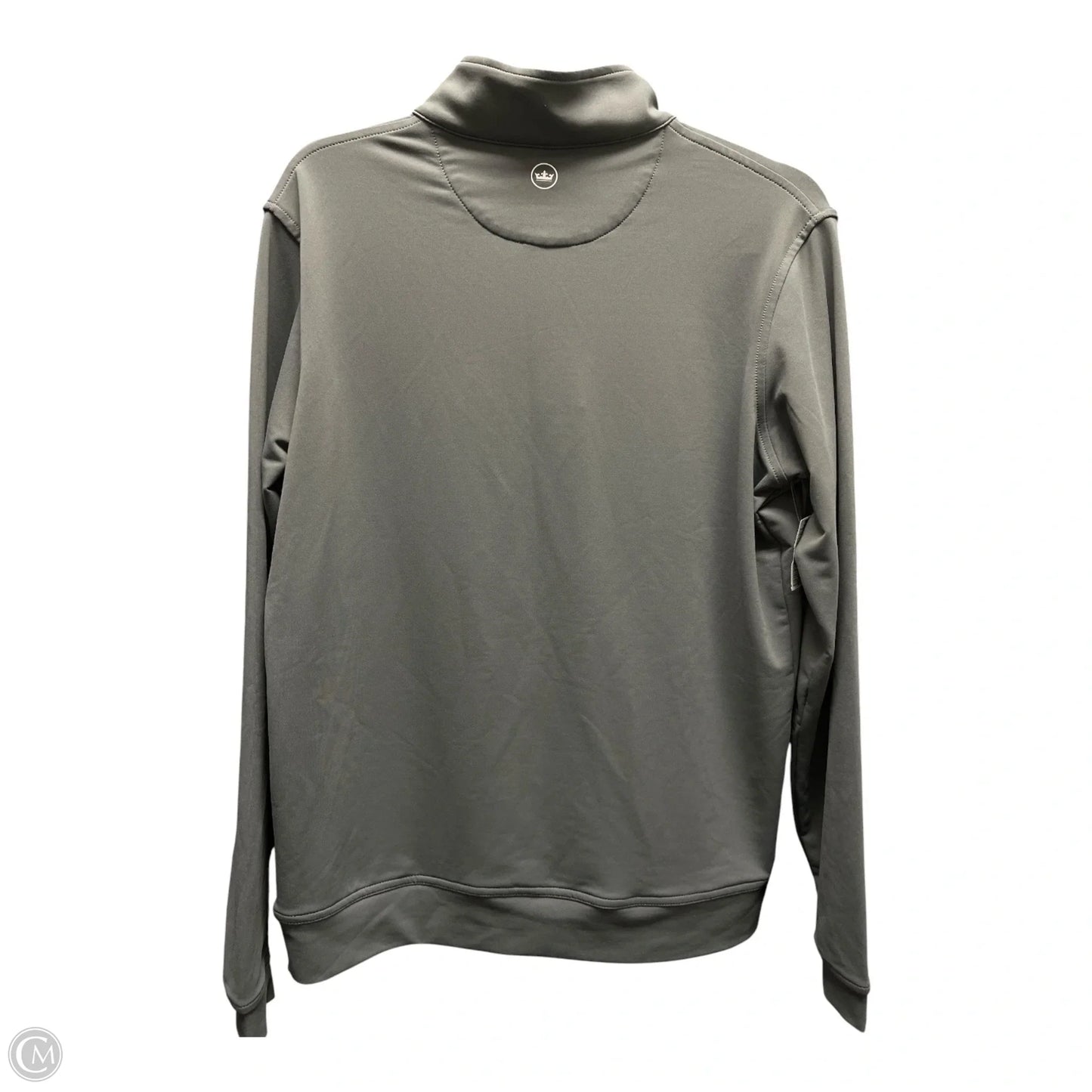 Athletic Top Long Sleeve Collar By Peter Millar In Grey, Size: S