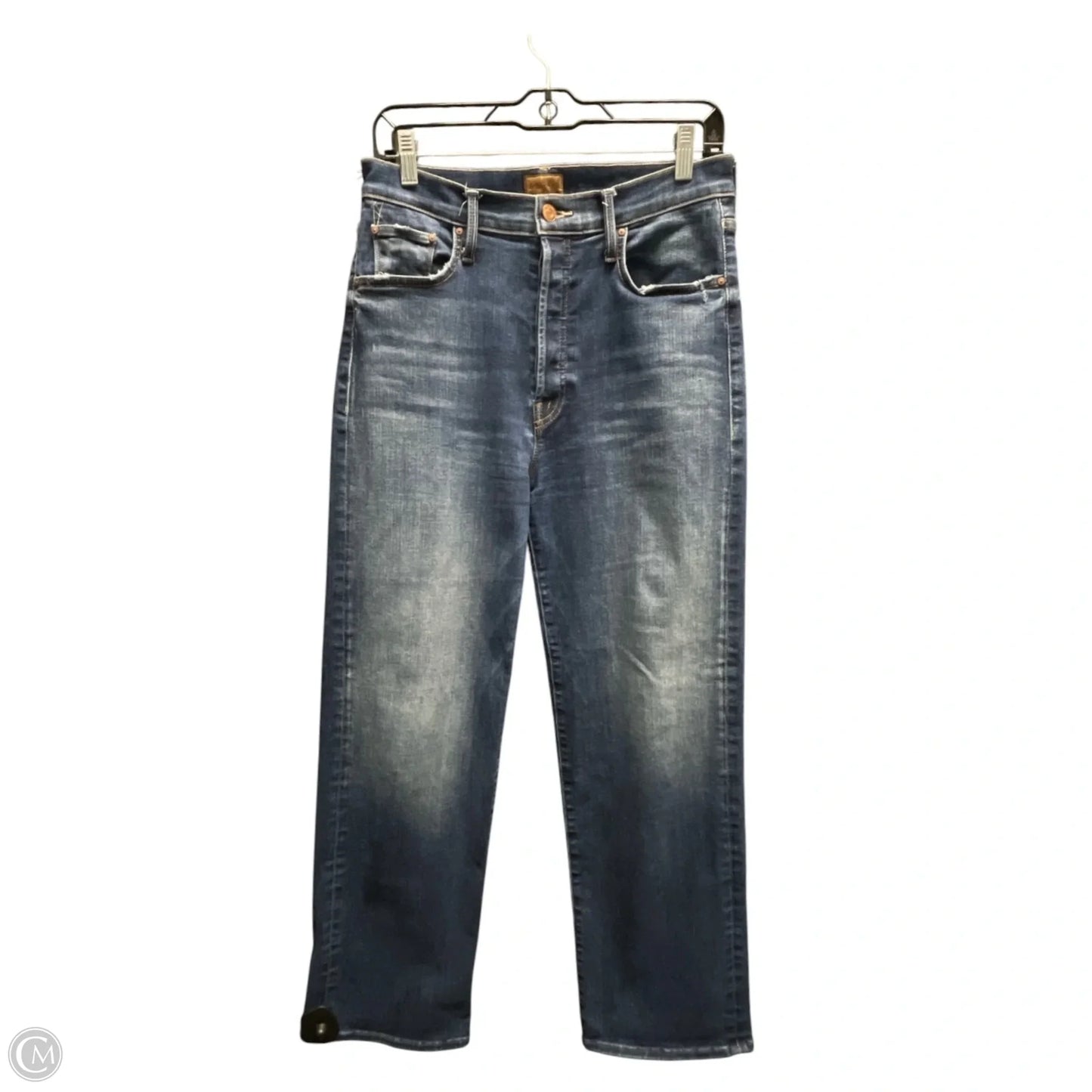 Jeans Straight By Mother In Blue Denim, Size: 8