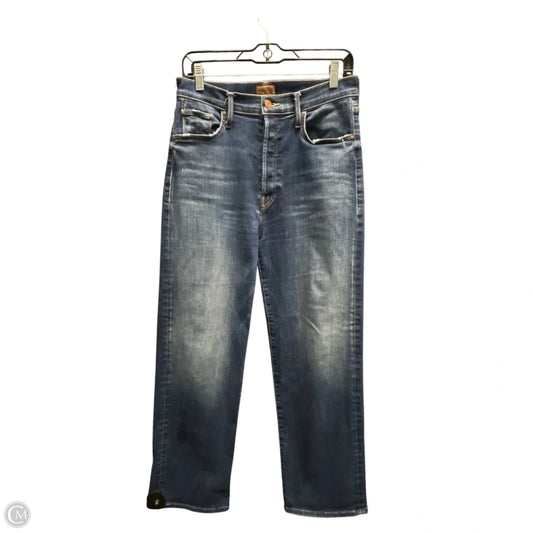 Jeans Straight By Mother In Blue Denim, Size: 8