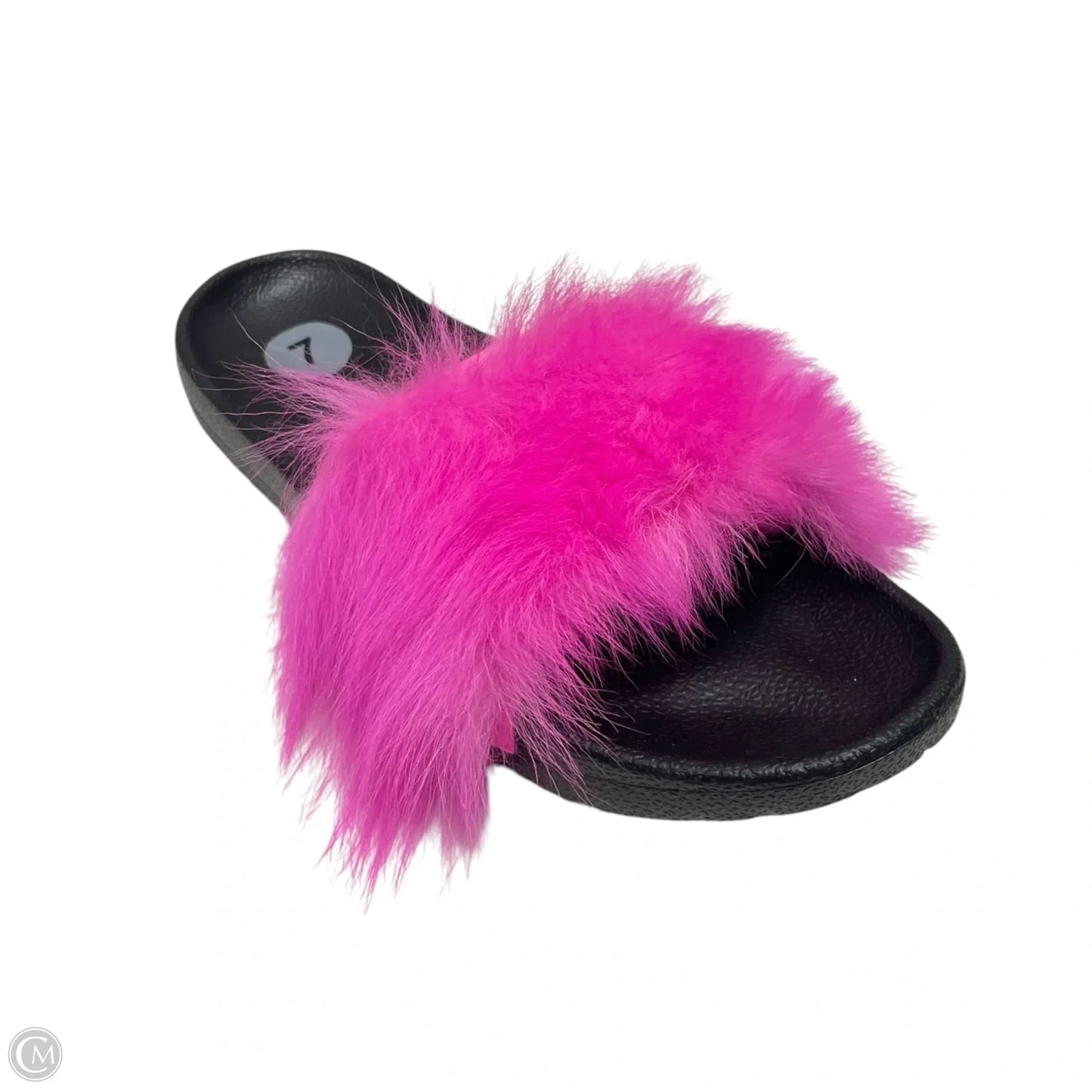 Sandals Designer By Ugg In Black & Pink, Size: 7