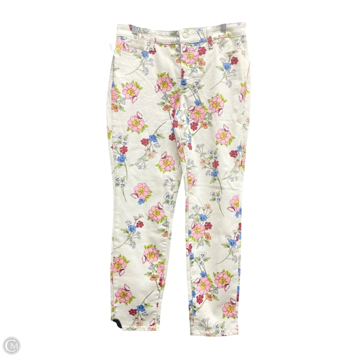 Jeans Skinny By Talbots In Floral Print, Size: 10