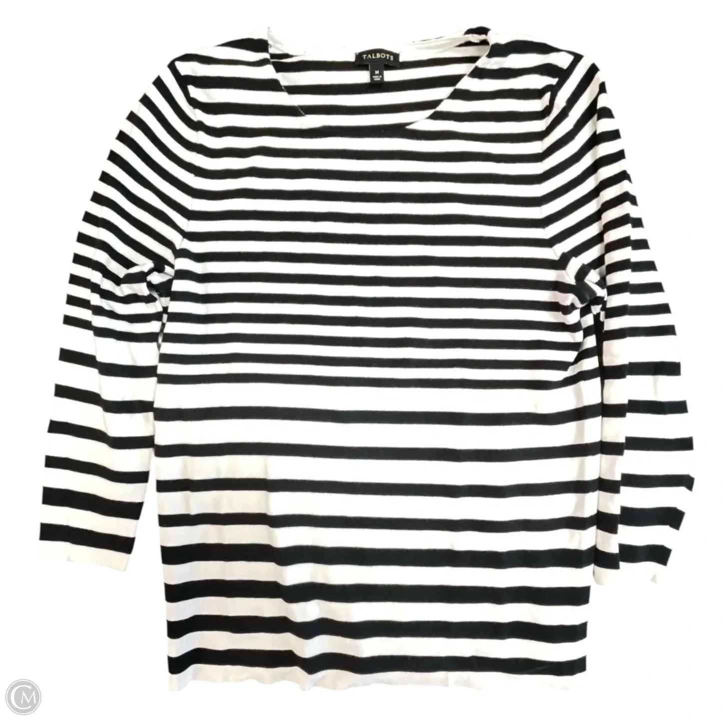 Sweater By Talbots In Striped Pattern, Size: M