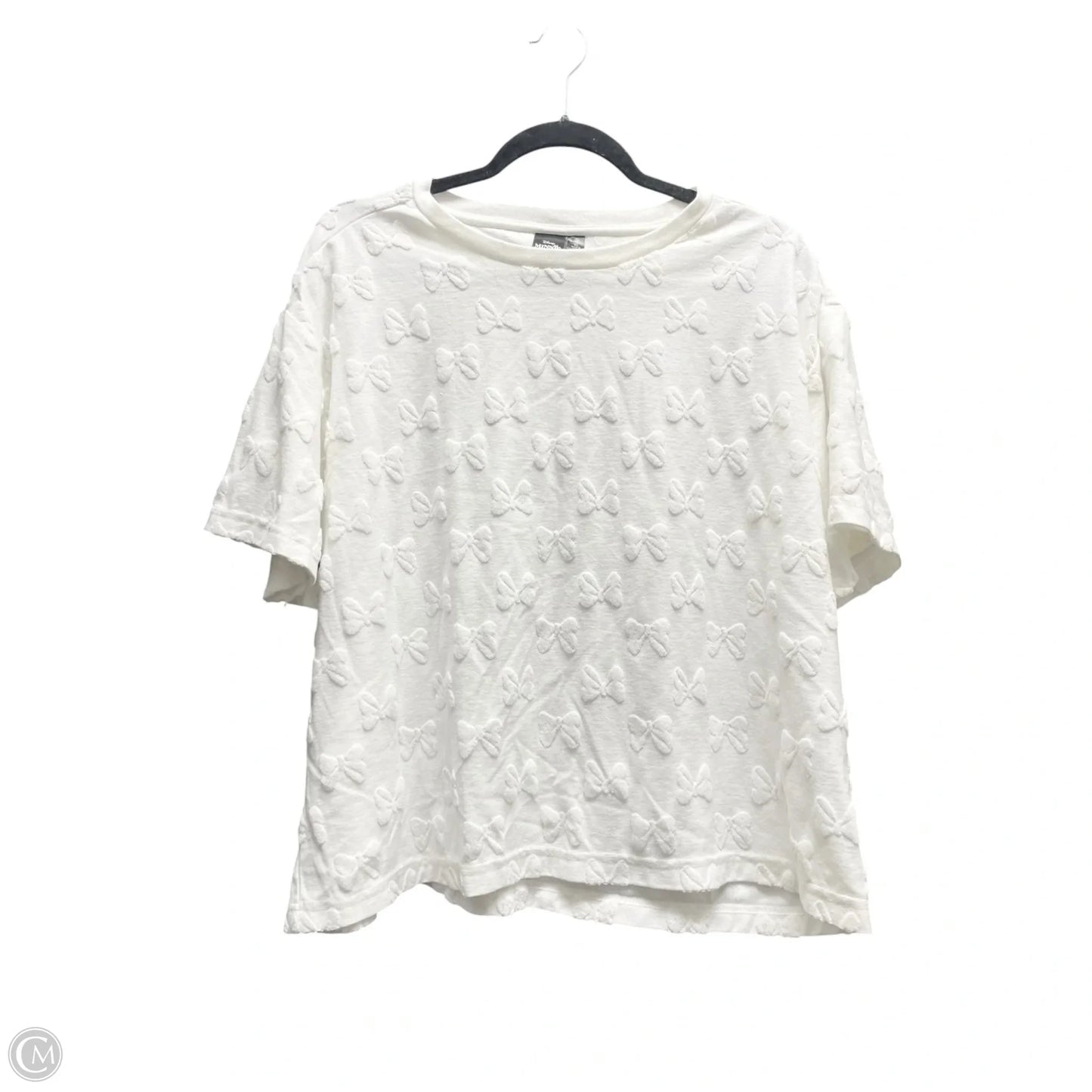 Top Short Sleeve By Disney In White, Size: Xl
