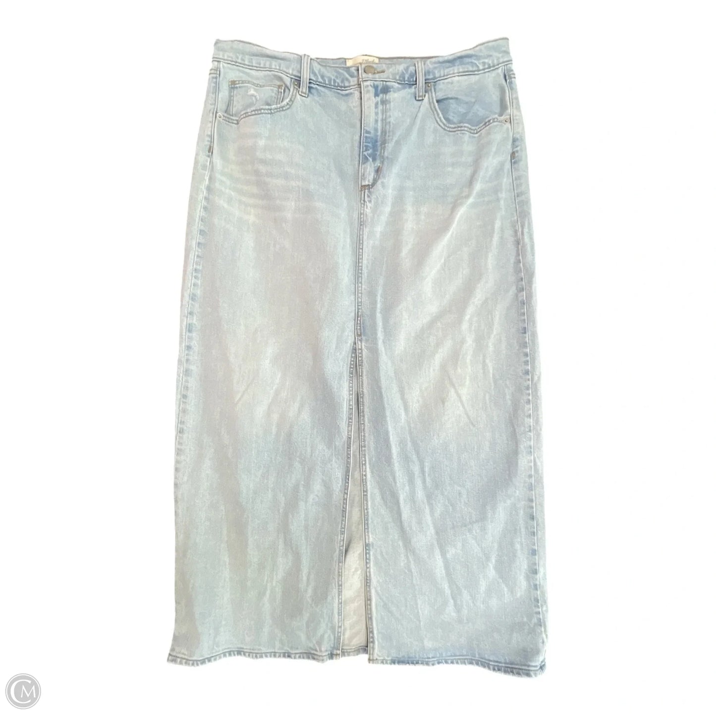 Skirt Maxi By Universal Thread In Blue Denim, Size: 16