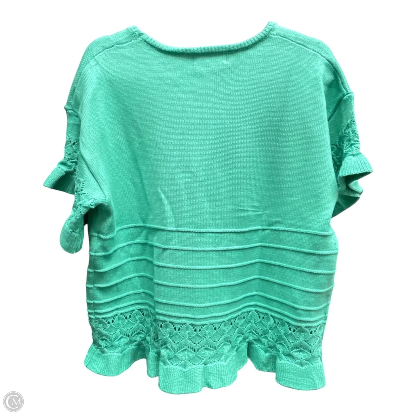 Sweater Short Sleeve By Yeokou In Green, Size: M