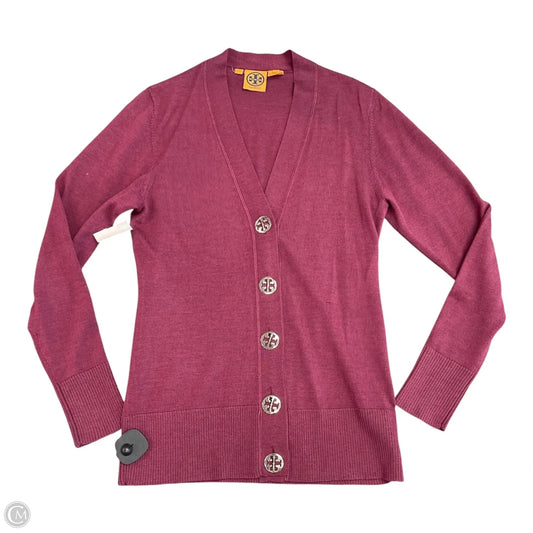 Cardigan Designer By Tory Burch In Maroon, Size: M