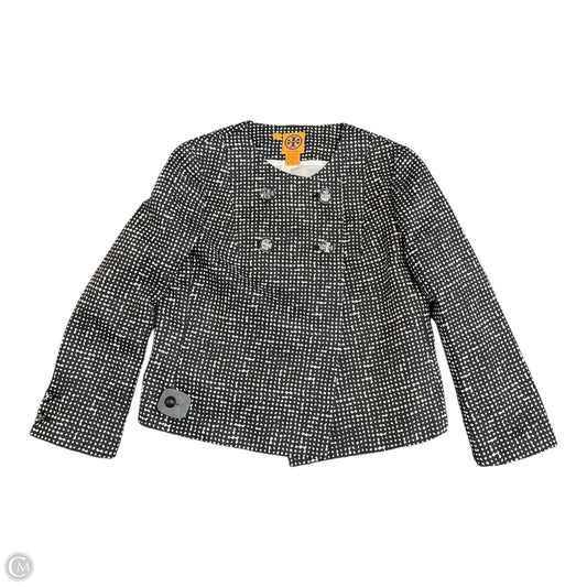 Jacket Designer By Tory Burch In Black & White, Size: S