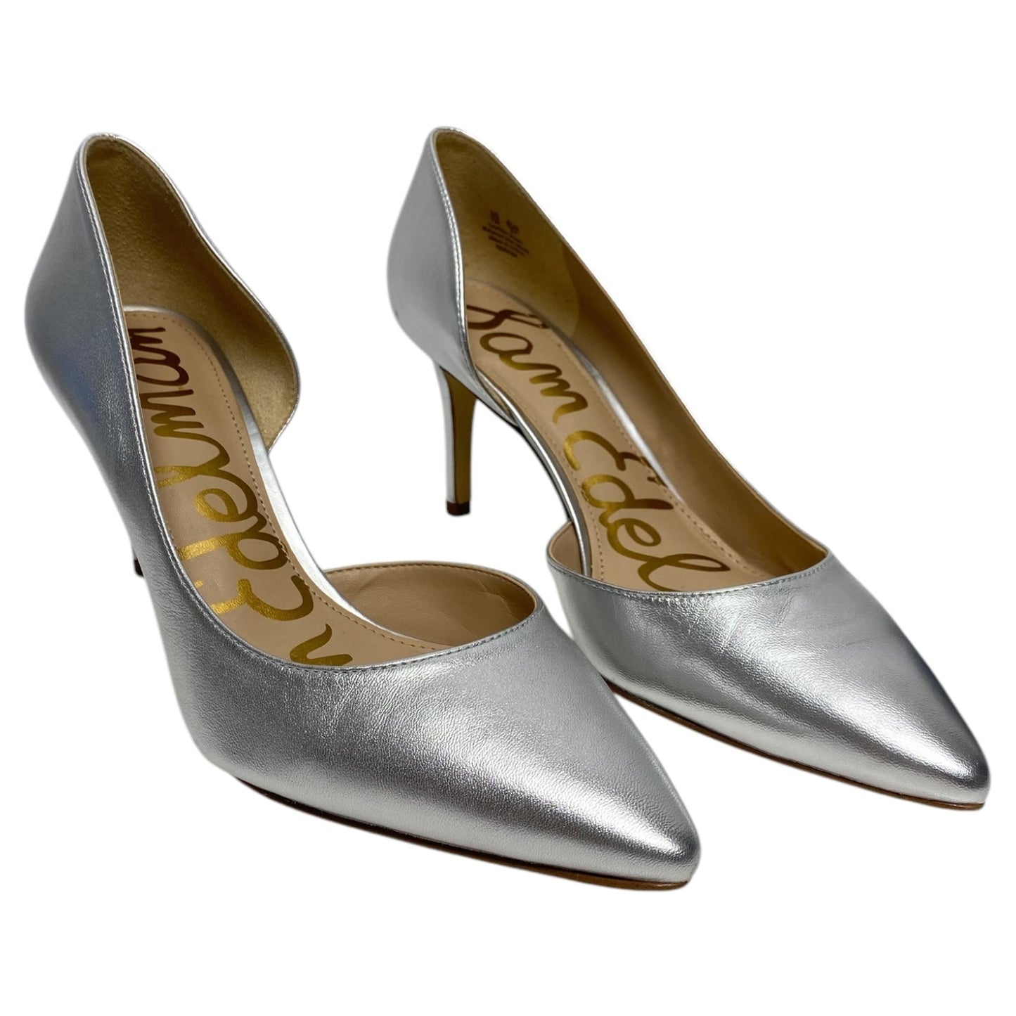 Shoes Heels Stiletto By Sam Edelman In Silver, Size: 7