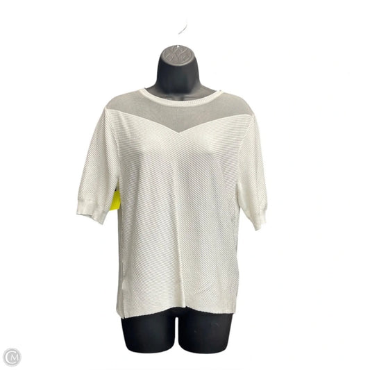 Top Short Sleeve By Dkny In White, Size: L