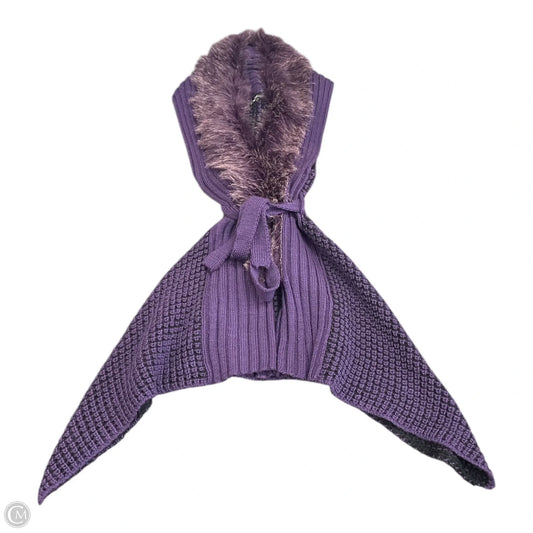 Sweater Cardigan By Clothes Mentor In Black & Purple, Size: M