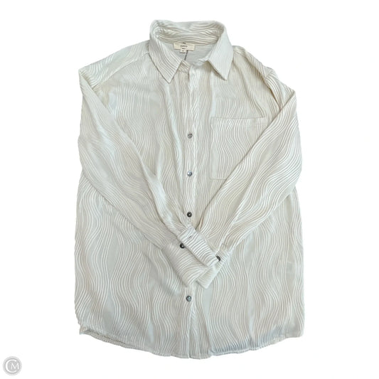 Top Long Sleeve By Entro In Cream, Size: M
