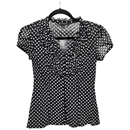 Top Short Sleeve By International Concepts In Polkadot Pattern, Size: Sp