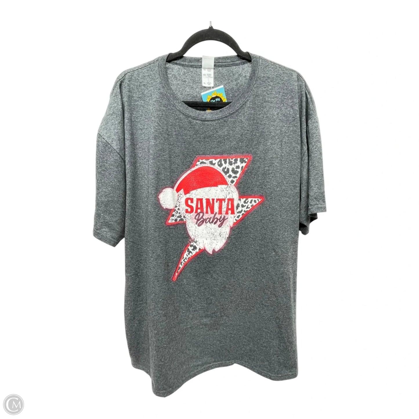 Top Short Sleeve By Fruit Of The Loom In Grey, Size: Xl