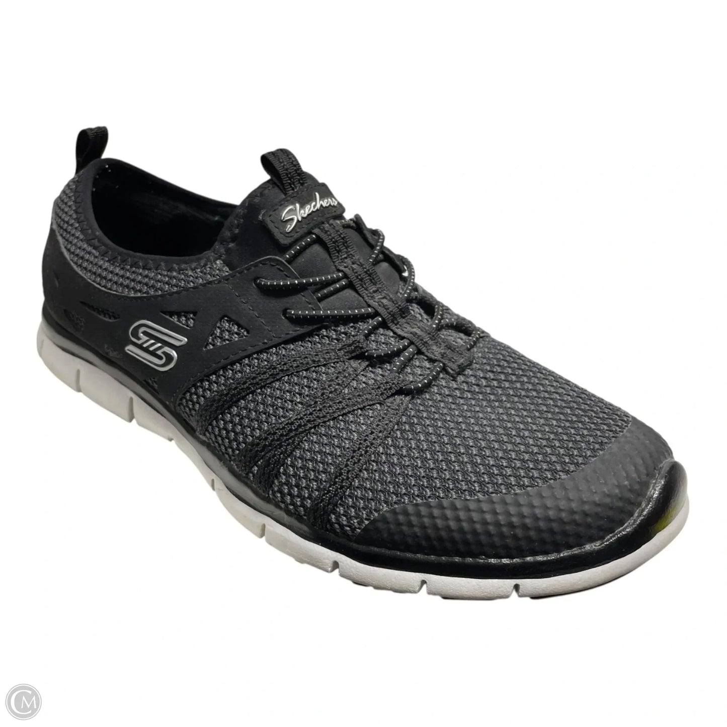 Shoes Sneakers By Skechers In Black & White, Size: 7