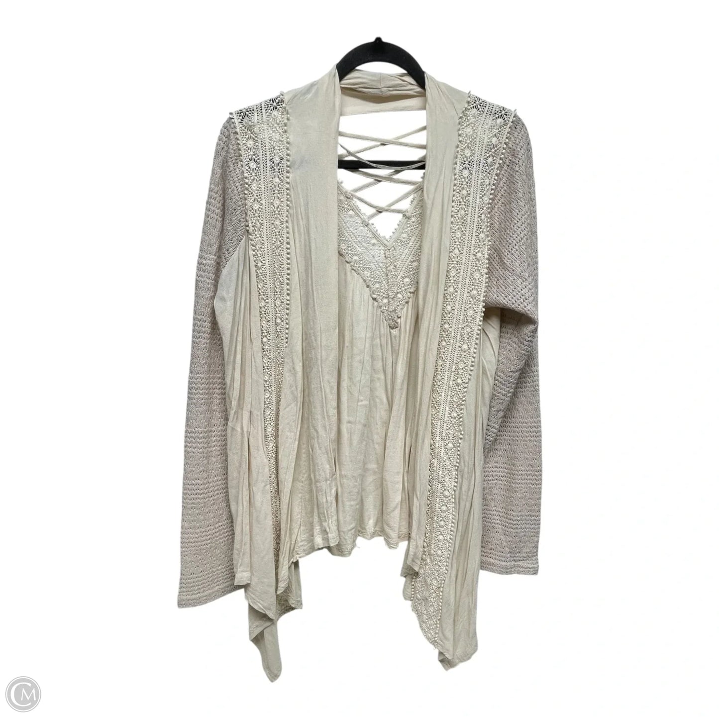 Cardigan By Miss Me In Tan, Size: Xl