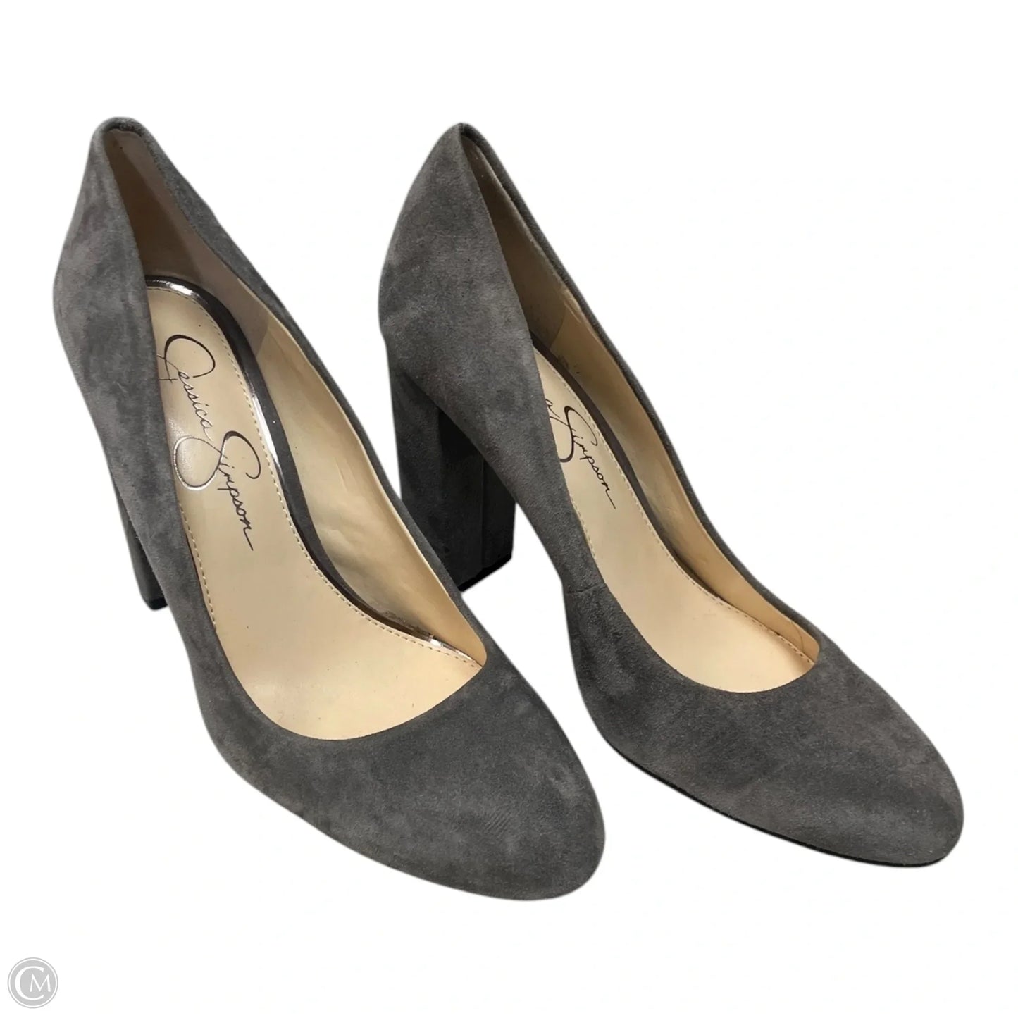 Shoes Heels Block By Jessica Simpson In Grey, Size: 7.5