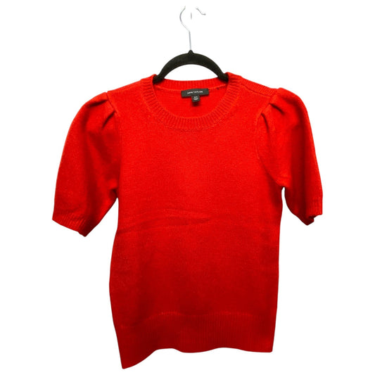 Sweater Short Sleeve By Ann Taylor In Red, Size: Xxs