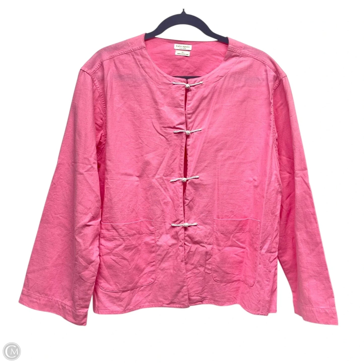 Top Long Sleeve Designer By Kate Spade In Pink, Size: L