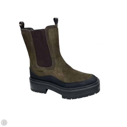 Boots Ankle Heels By Sam Edelman In Black & Brown, Size: 8.5