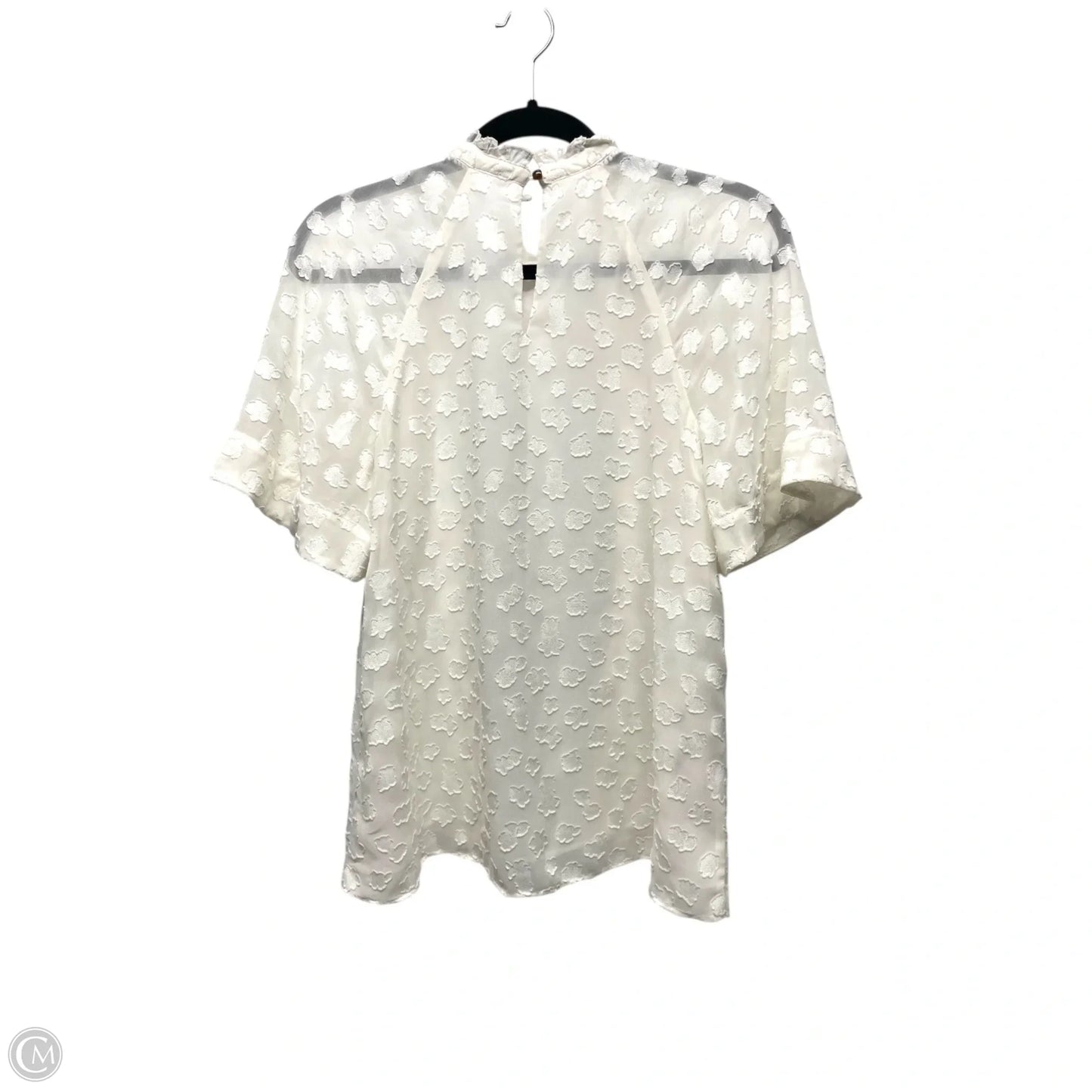 Top Short Sleeve By Anthropologie In White, Size: S