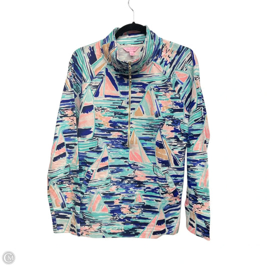 Jacket Designer By Lilly Pulitzer In Blue & White, Size: L