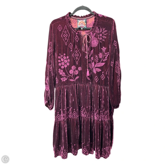 Dress Casual Short By Johnny Was In Purple, Size: L