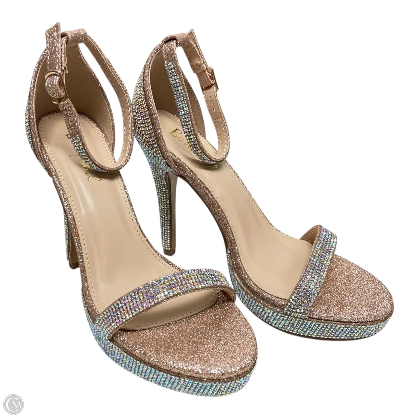 Shoes Heels Stiletto By Bonnibel In Rose Gold, Size: 6