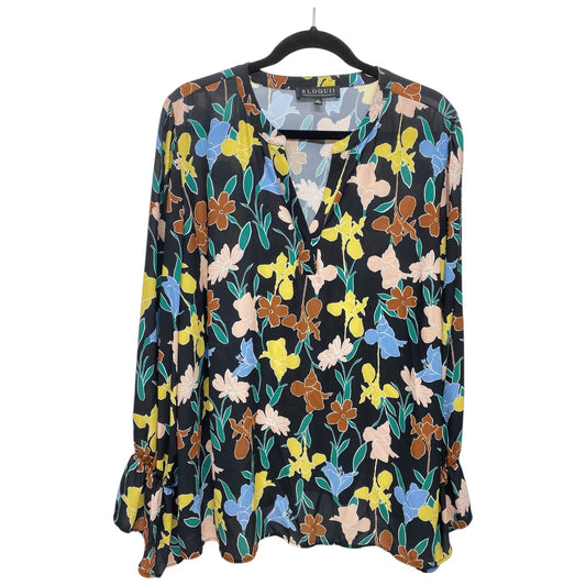 Top Long Sleeve By Eloquii In Floral Print, Size: 1x