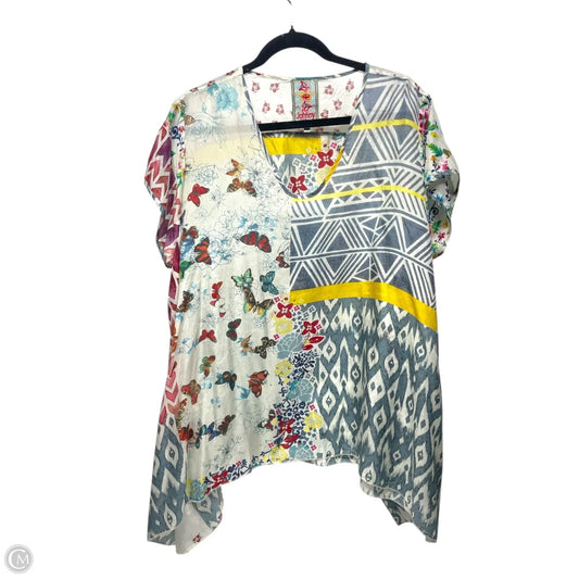 Top Short Sleeve Designer By Johnny Was In Multi-colored, Size: Xl