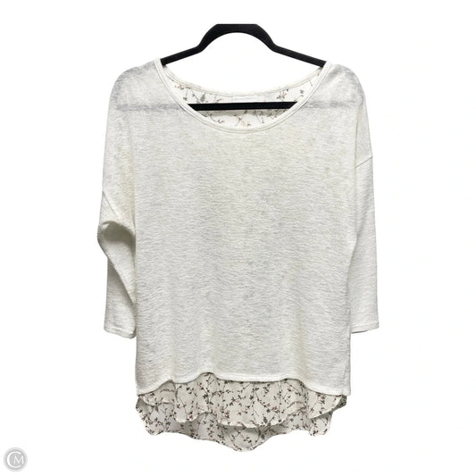 Top Long Sleeve By New York And Co In White, Size: M