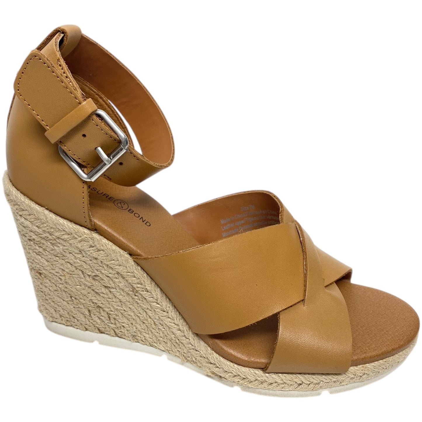 Sandals Heels Wedge By Treasure And Bond In Brown, Size: 7