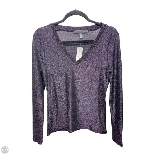 Top Long Sleeve By White House Black Market In Purple, Size: Xs